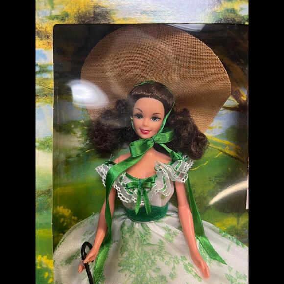 1994 GONE WITH THE WIND‎ HOLLYWOOD LEGENDS BARBIE SCARLETT O’HARA  WHITE DRESS - Picture 2 of 10